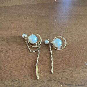 Dior Tribales Dangle Pearl and Gold earrings- damaged